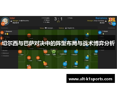 切尔西与巴萨对决中的阵型布局与战术博弈分析